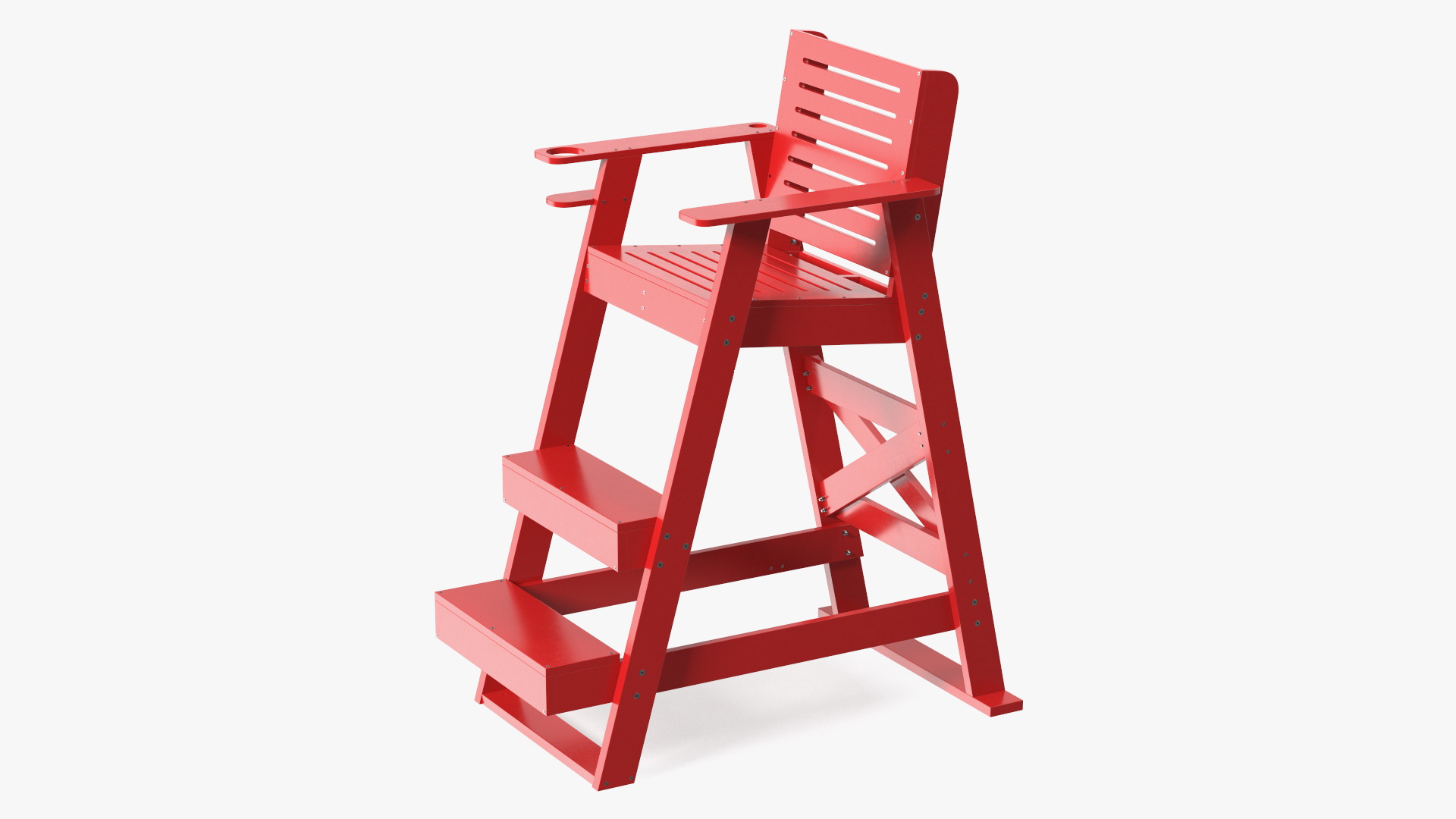 Lifeguard Chair Red 3D model