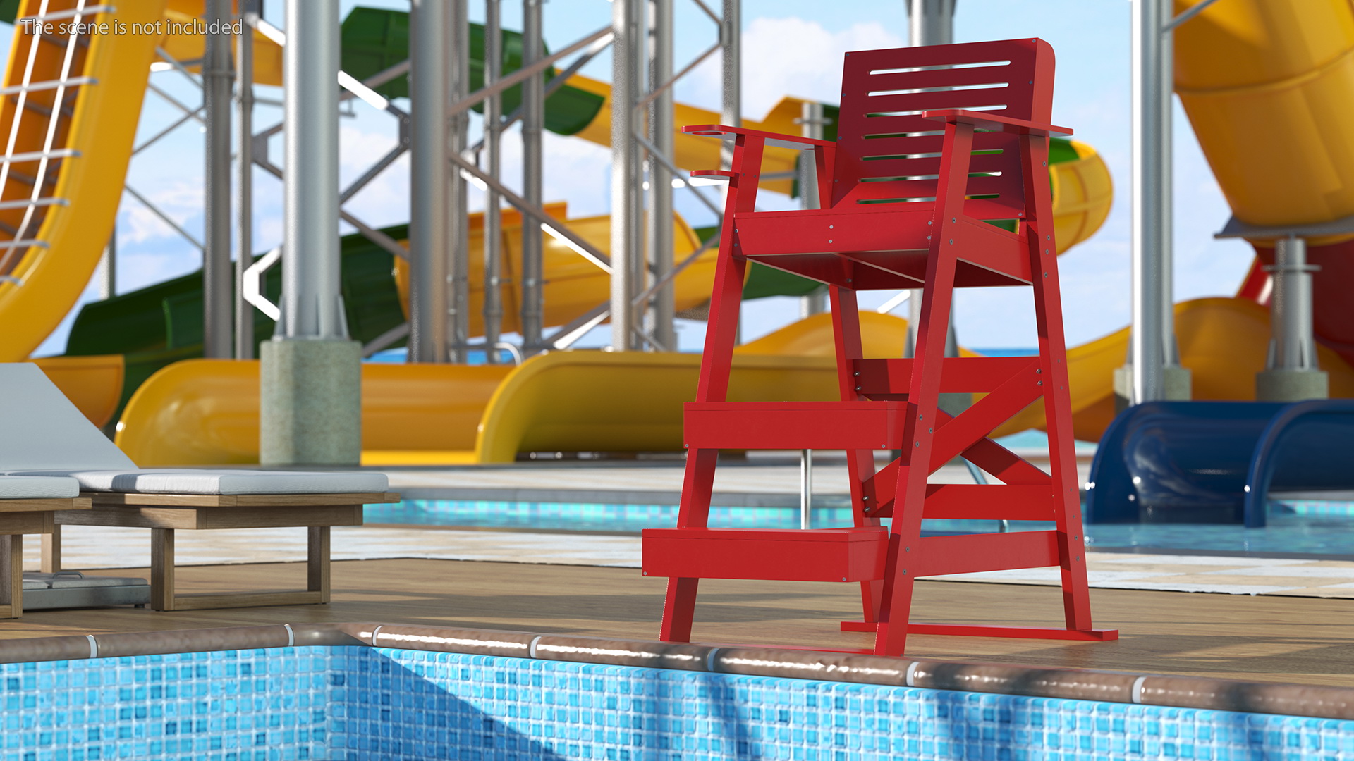 Lifeguard Chair Red 3D model