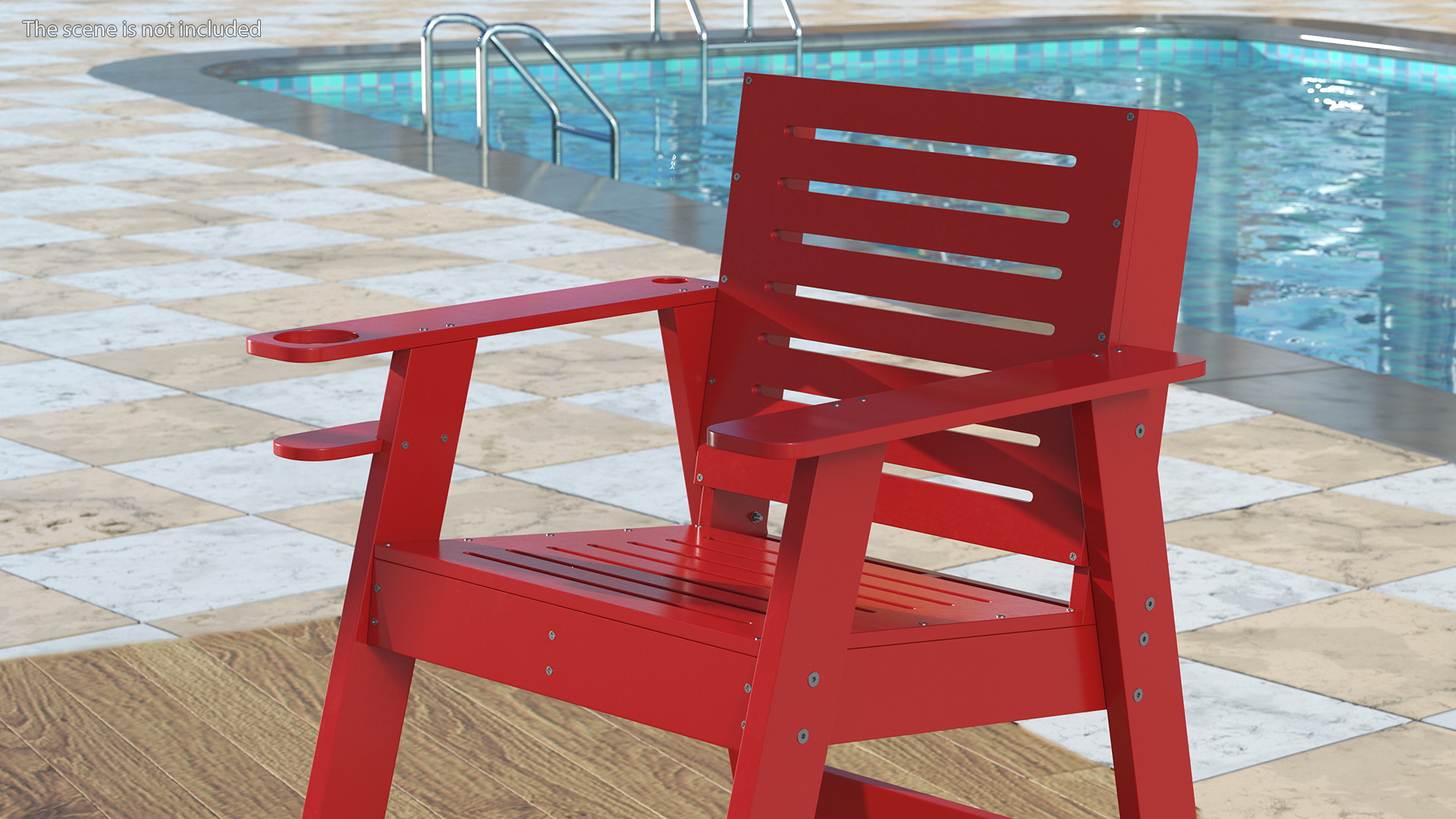 Lifeguard Chair Red 3D model