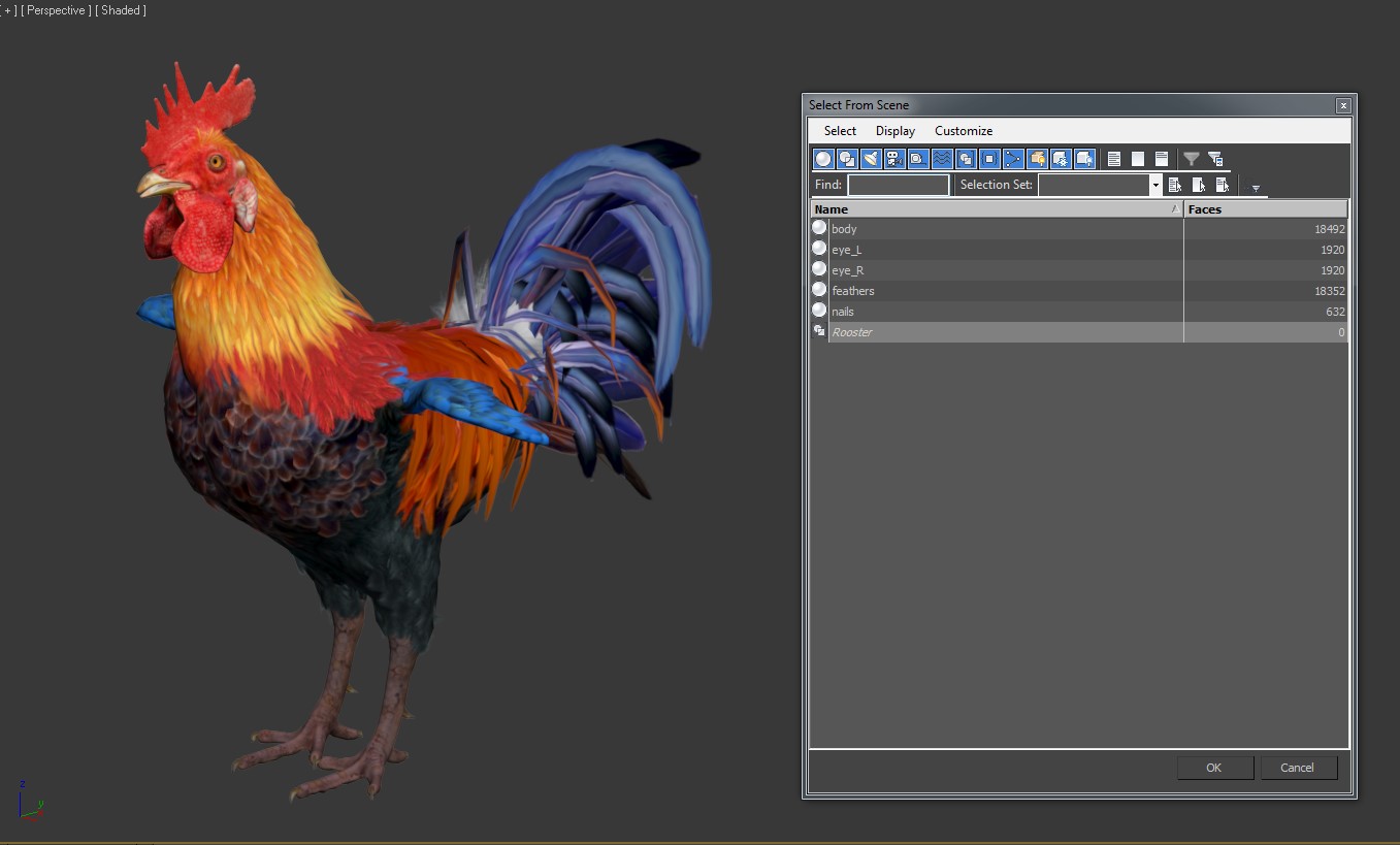 Rooster 3D model