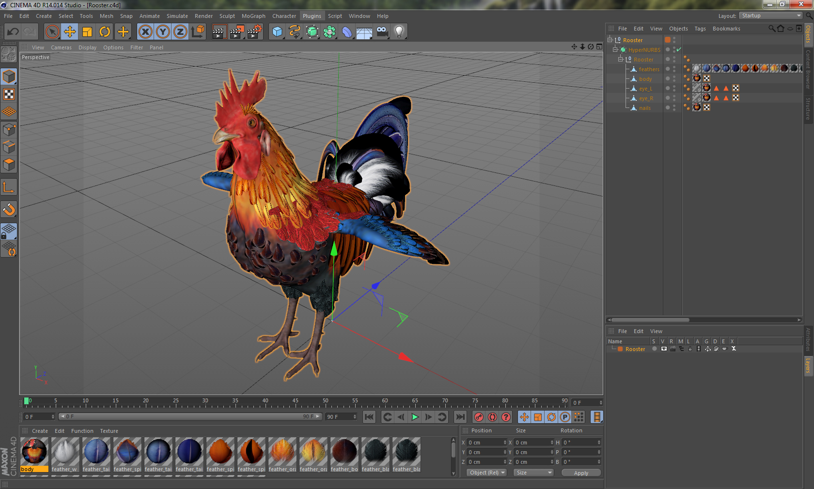 Rooster 3D model