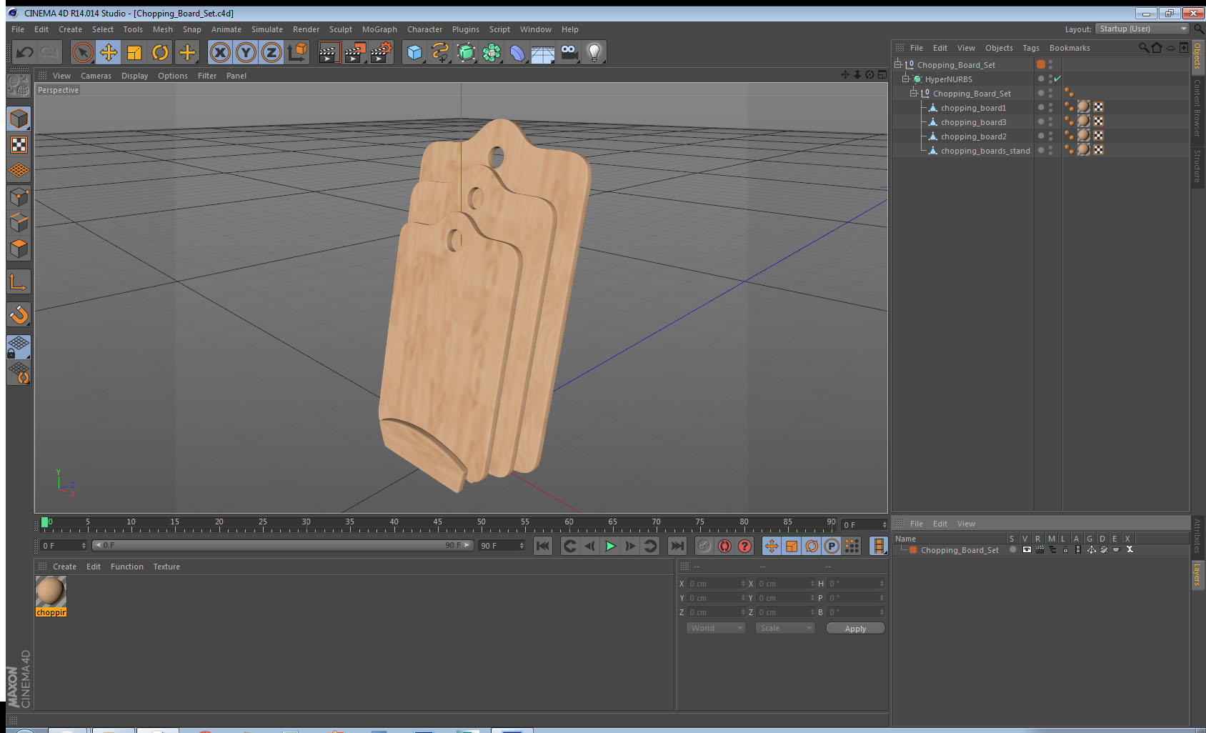 Chopping Boards Set 3D model