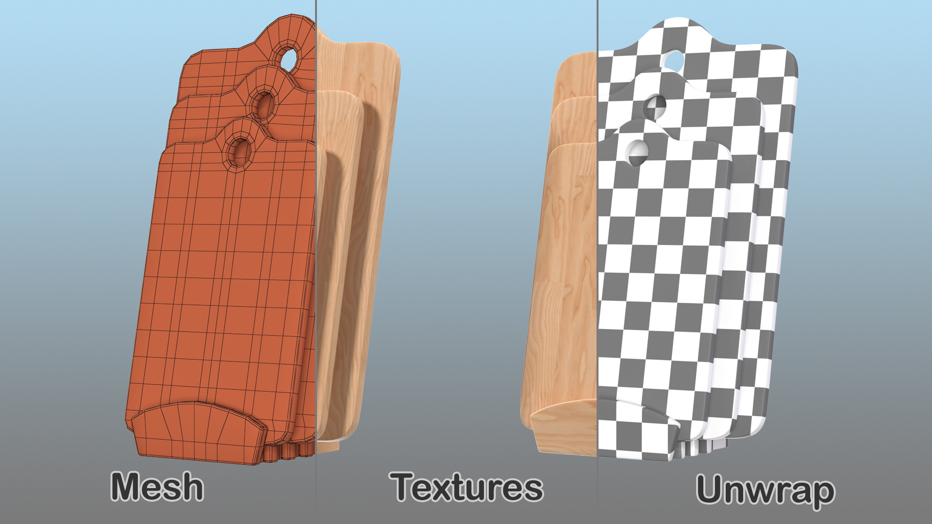 Chopping Boards Set 3D model