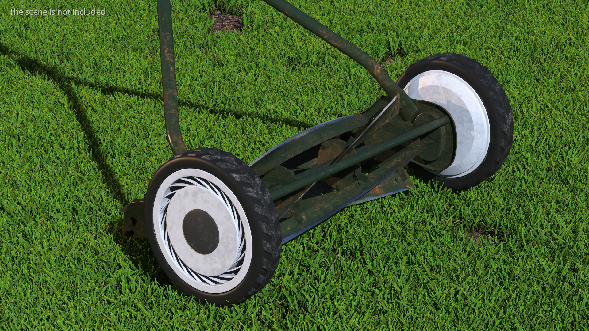 3D Vintage Lawn Mower model