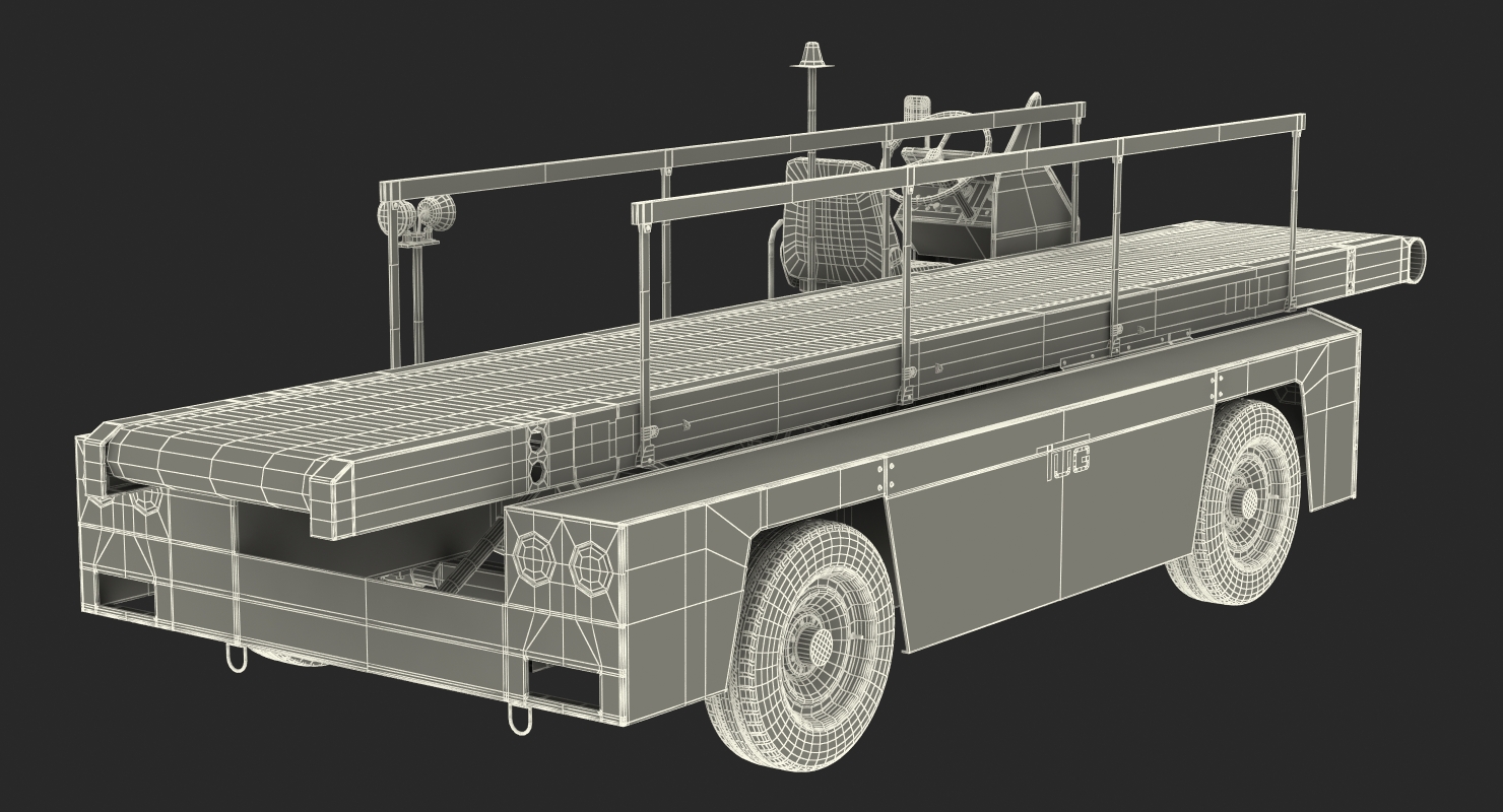 3D model Tug 660 Aircraft Belt Loader Rigged