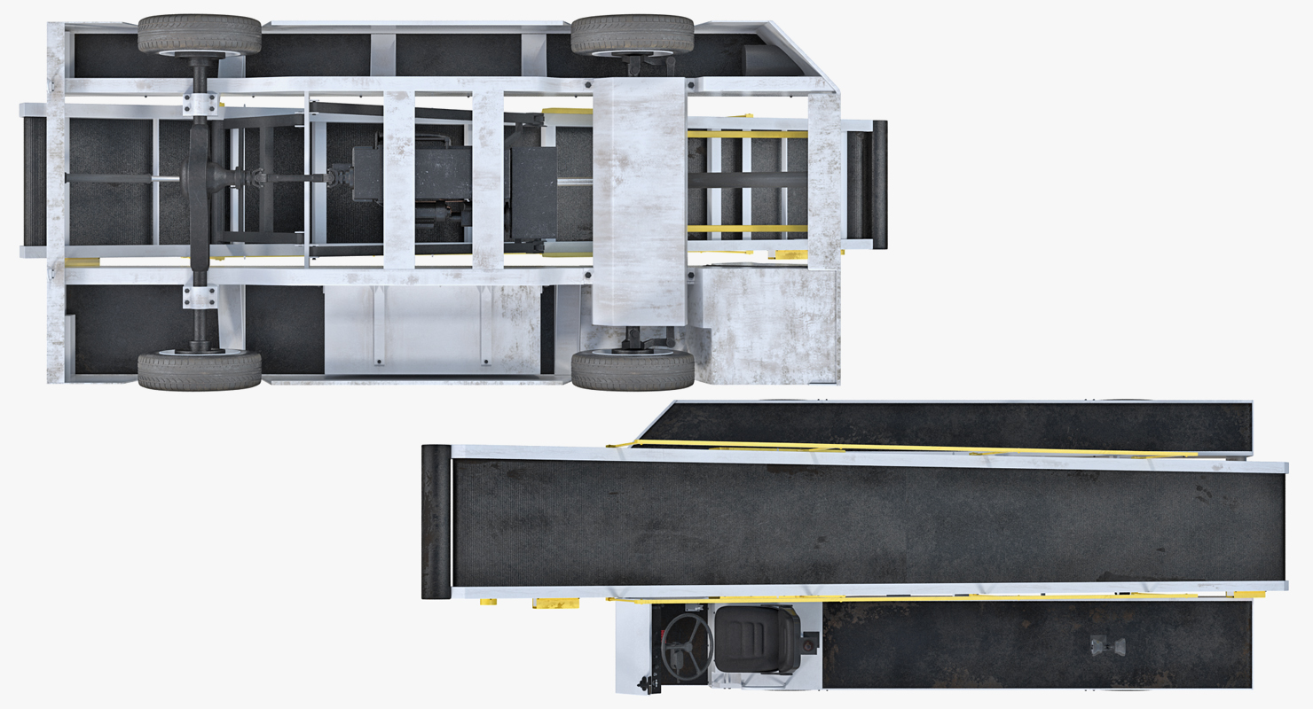 3D model Tug 660 Aircraft Belt Loader Rigged