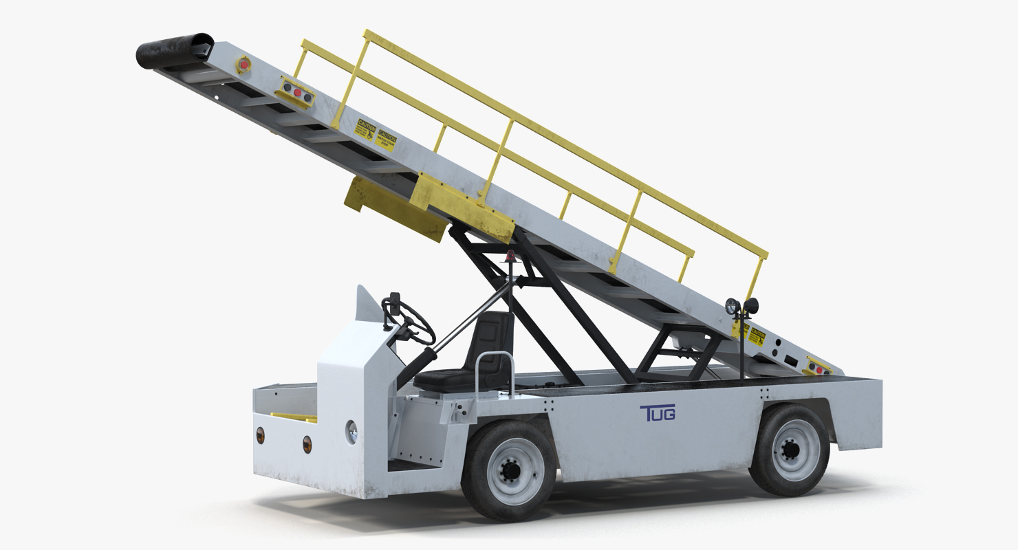 3D model Tug 660 Aircraft Belt Loader Rigged