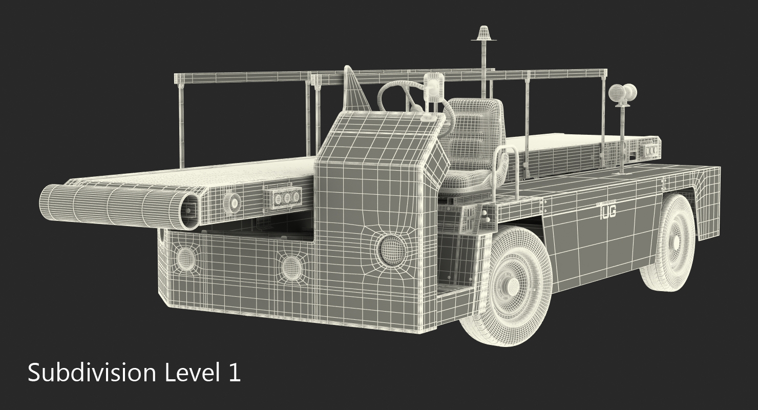 3D model Tug 660 Aircraft Belt Loader Rigged