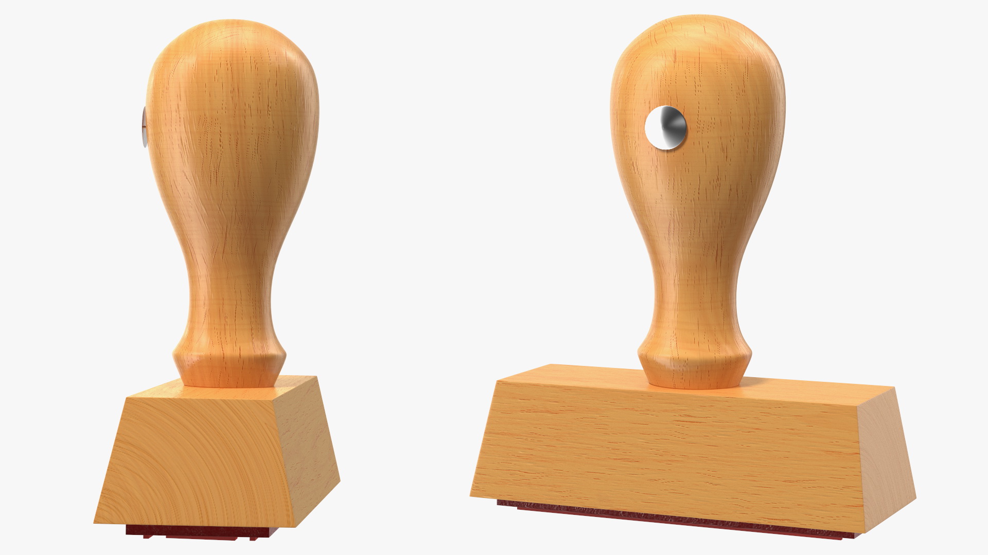 3D Rubber Stamp with Wood Handle Approved model