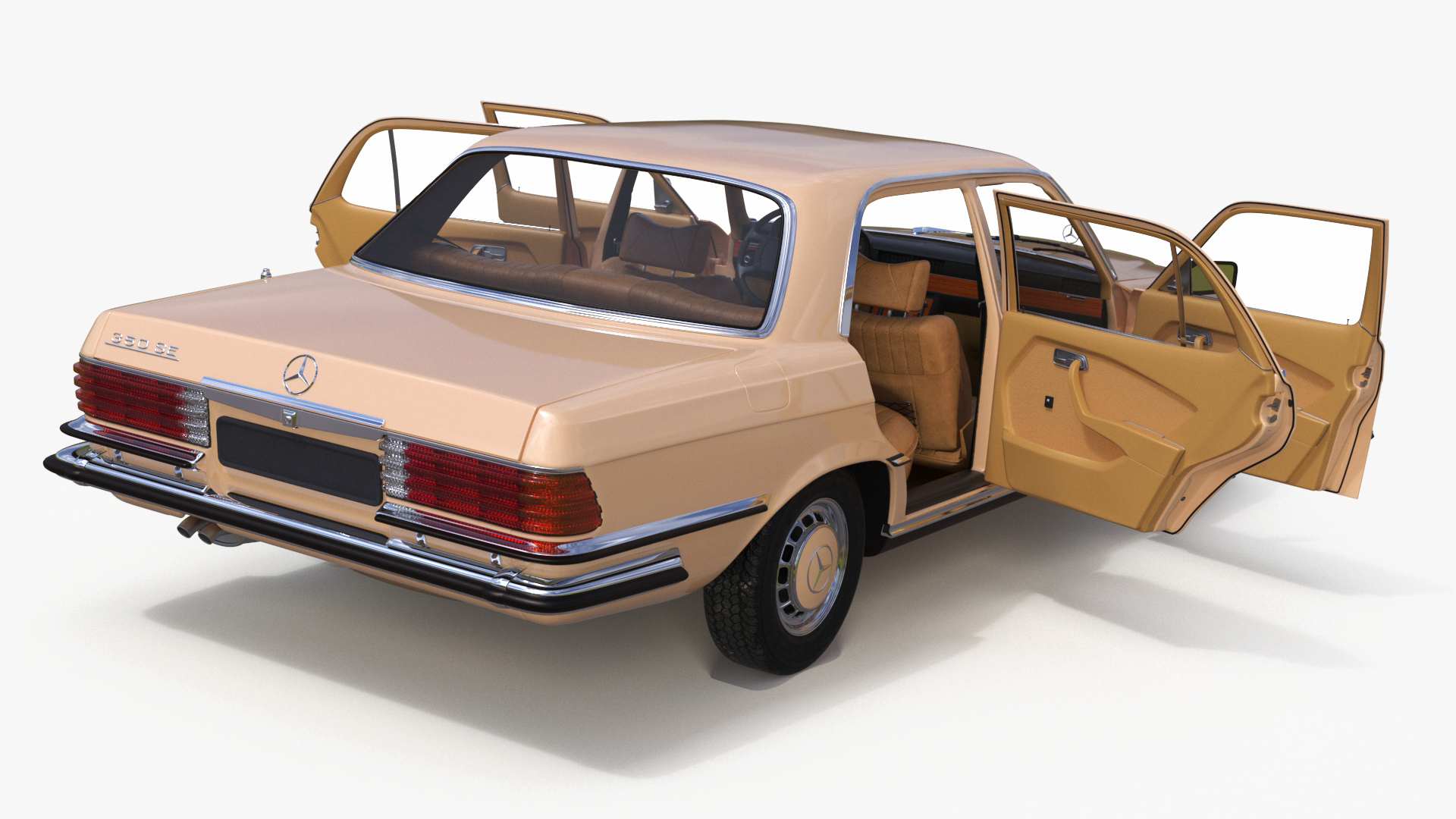 Mercedes Benz 350 SE Yellow 3D