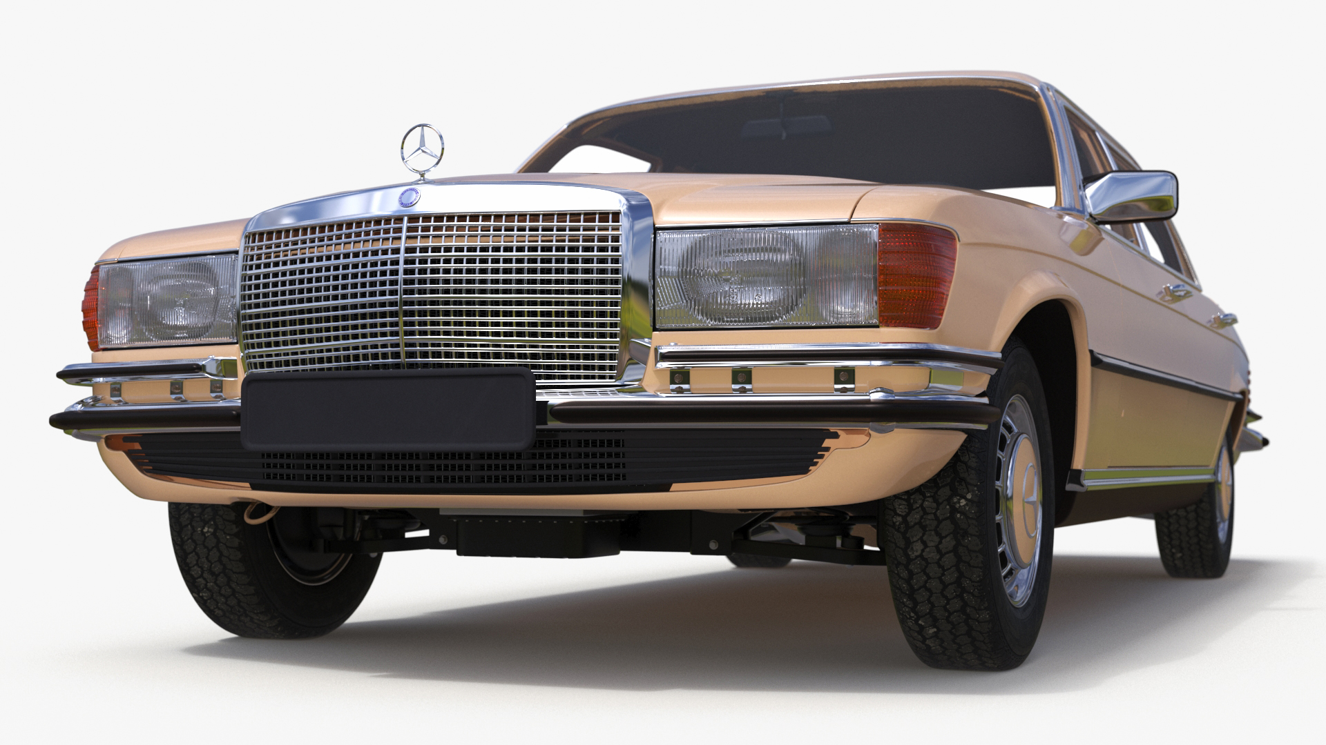 Mercedes Benz 350 SE Yellow 3D