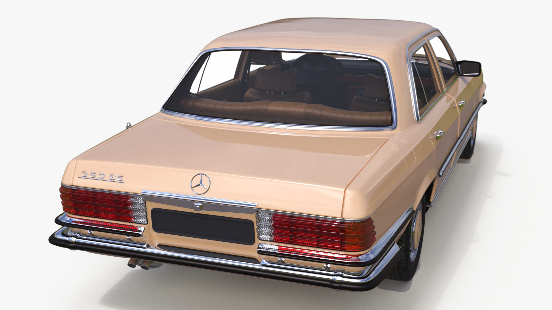 Mercedes Benz 350 SE Yellow 3D