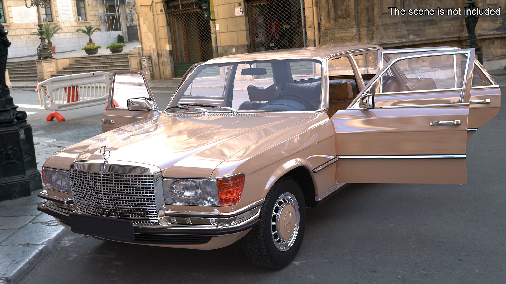 Mercedes Benz 350 SE Yellow 3D