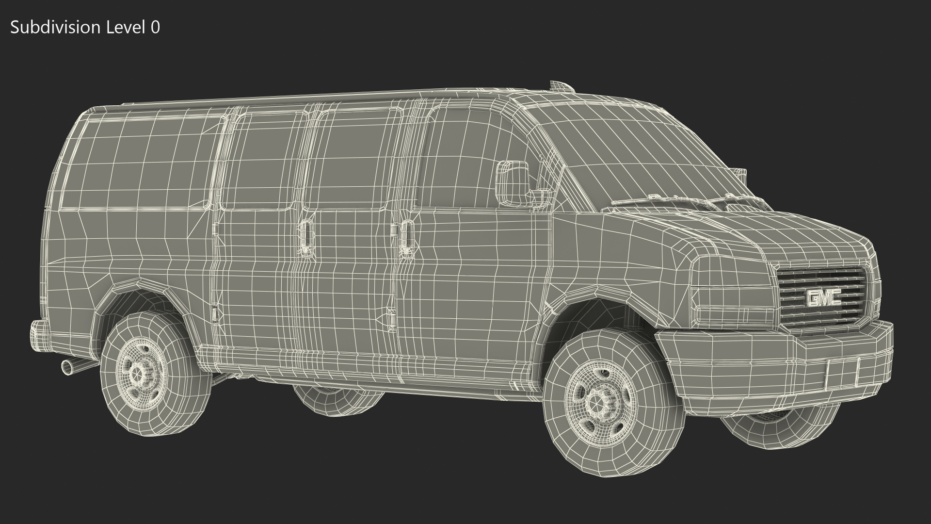 GMC Savana Van Grey 3D model