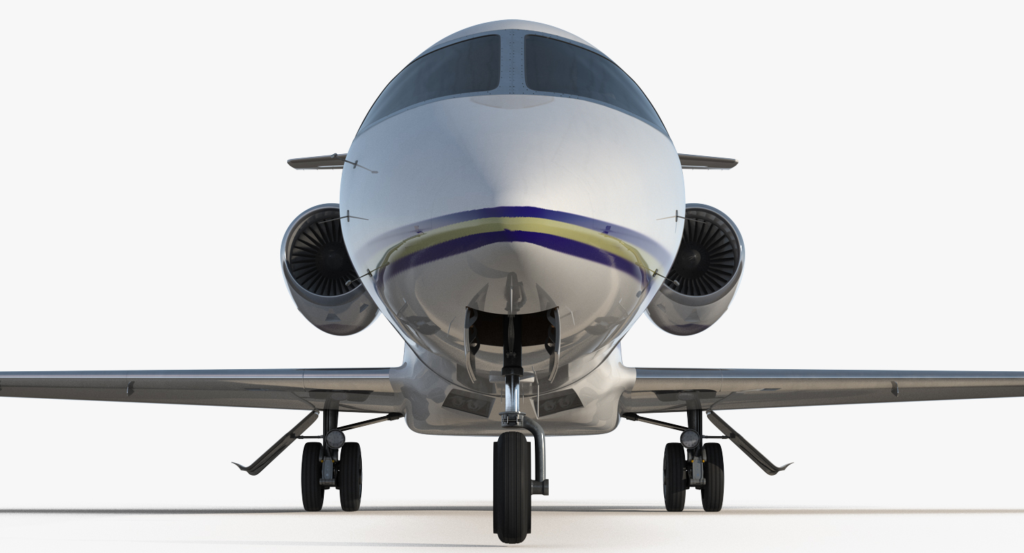 3D Business Jet Bombardier Learjet 45 Rigged