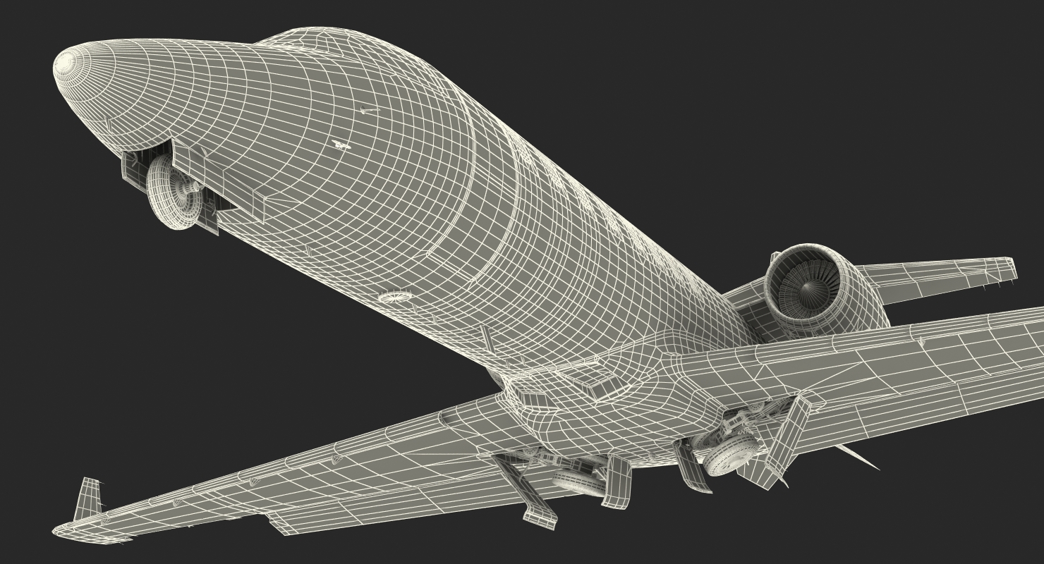 3D Business Jet Bombardier Learjet 45 Rigged