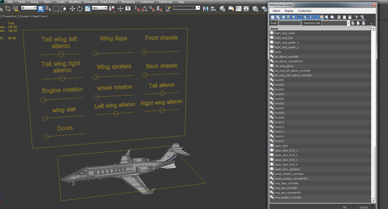 3D Business Jet Bombardier Learjet 45 Rigged