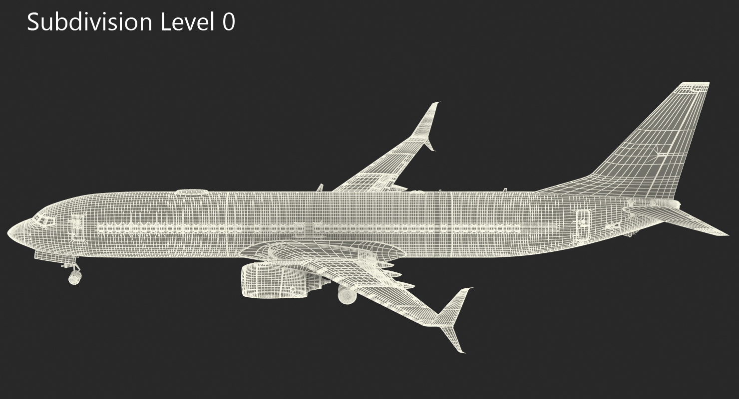 3D Boeing 737 900 with Interior and Cockpit Generic model