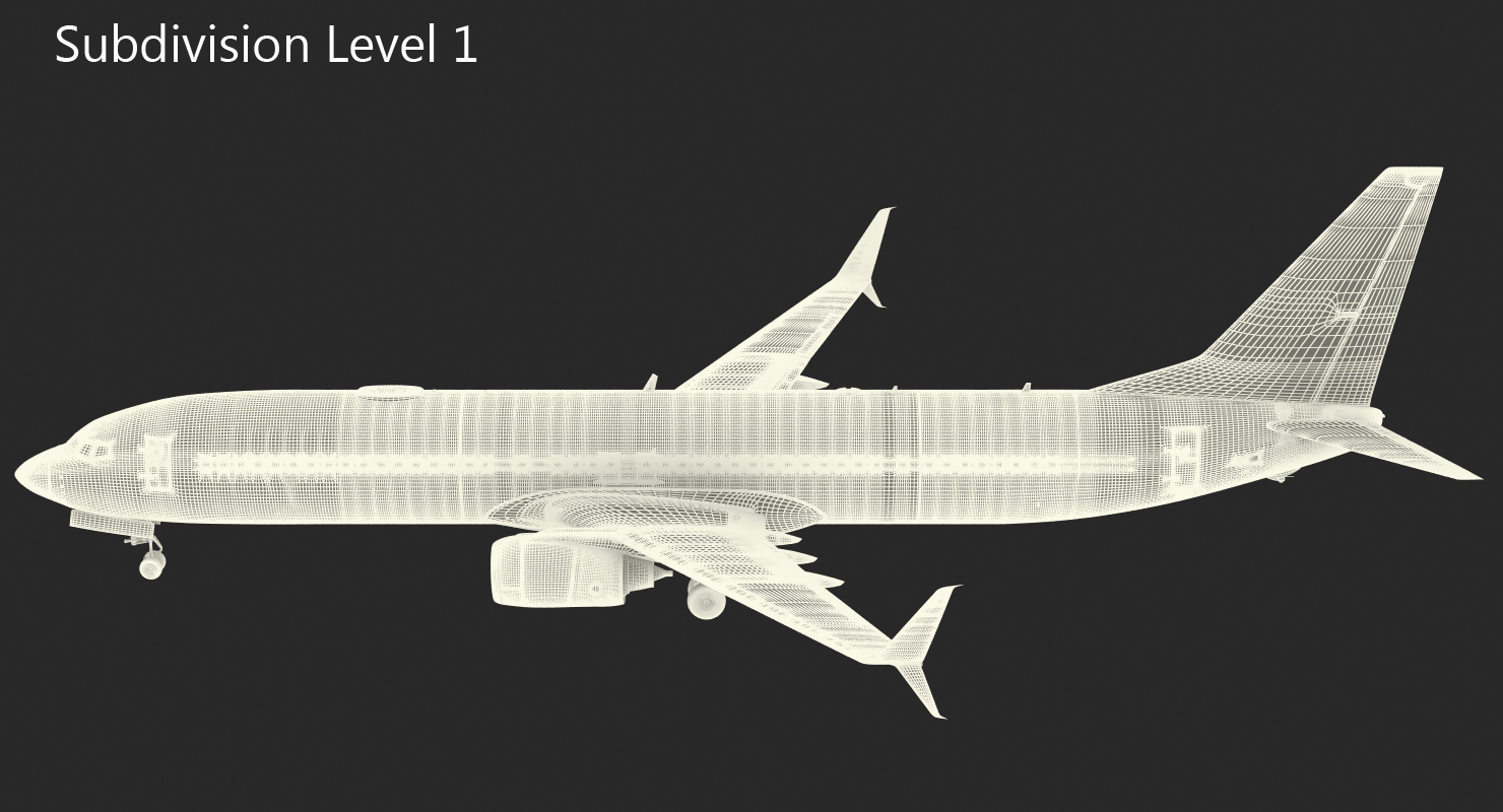 3D Boeing 737 900 with Interior and Cockpit Generic model