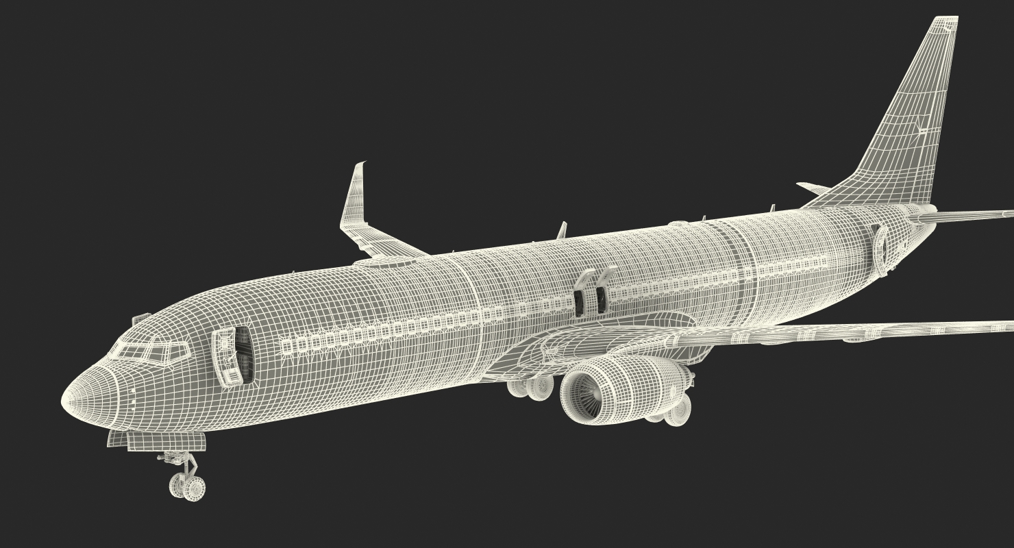 3D Boeing 737 900 with Interior and Cockpit Generic model