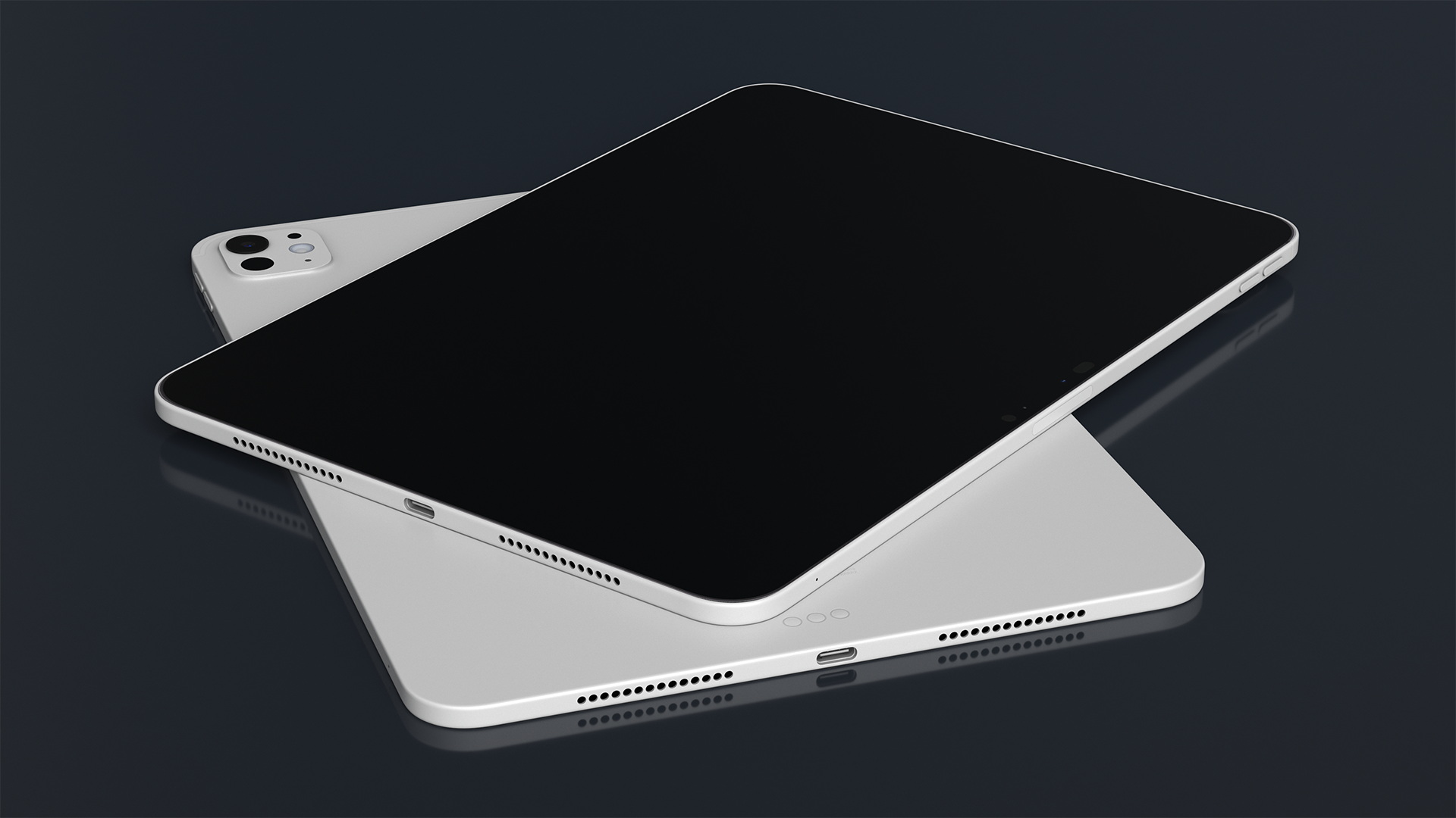 IPad Pro 2024 11 Inch Silver Turned Off 3D model