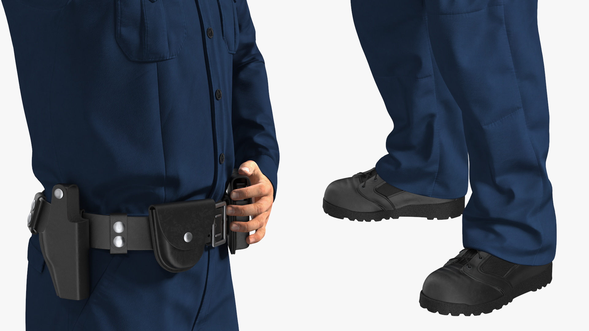 3D model Security Guard with Bank Vault