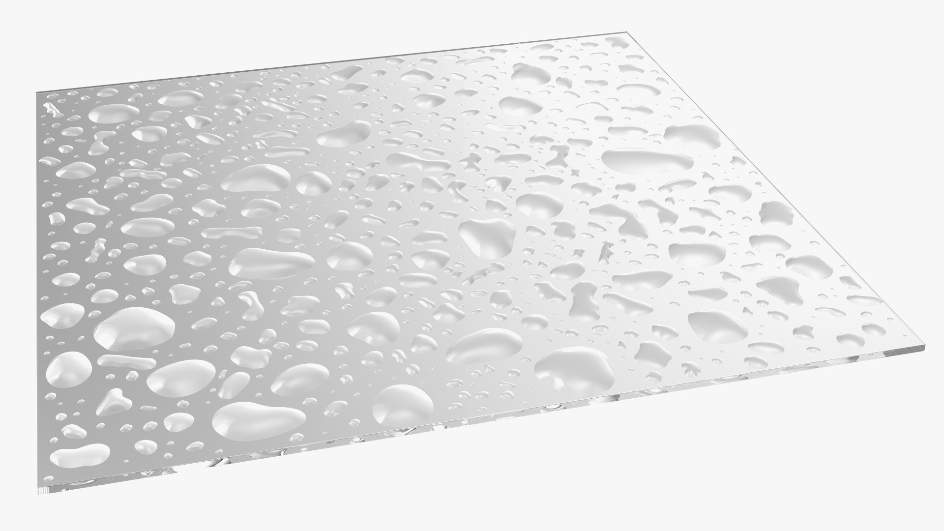 Wet Glass Surface 3D