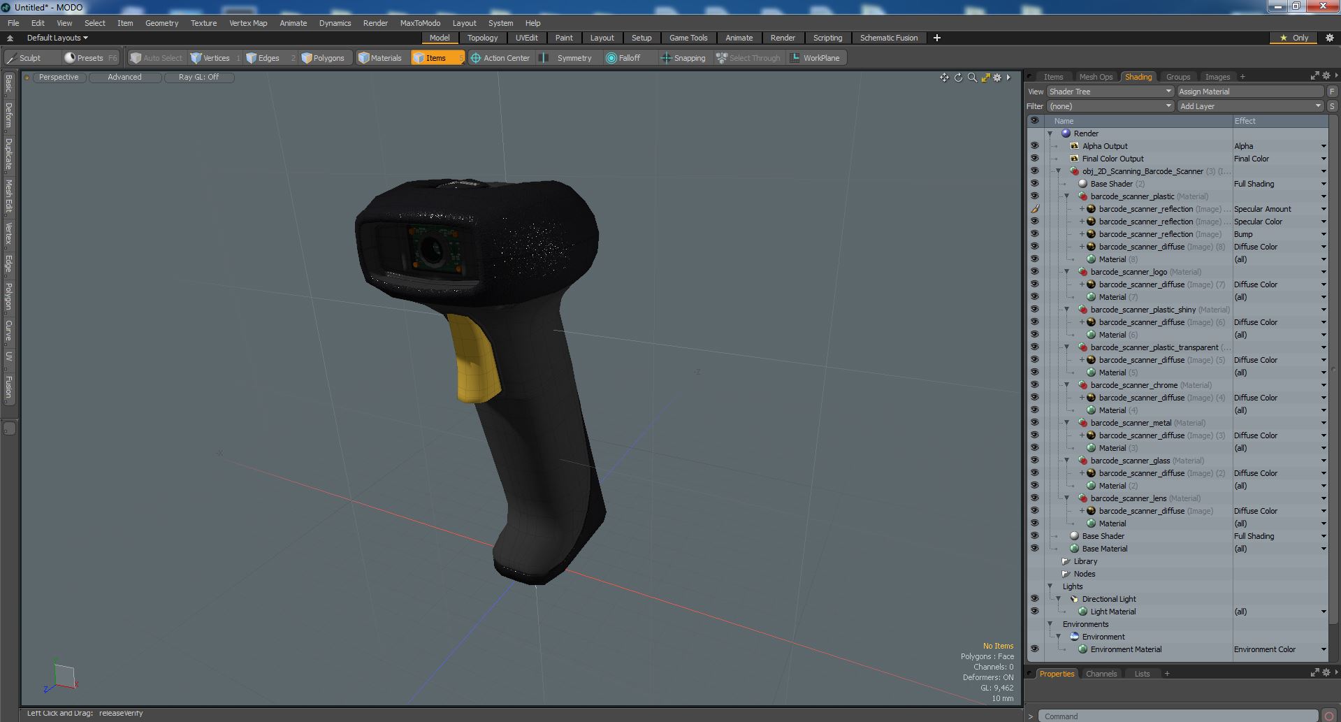 2D Scanning Barcode Scanner 3D