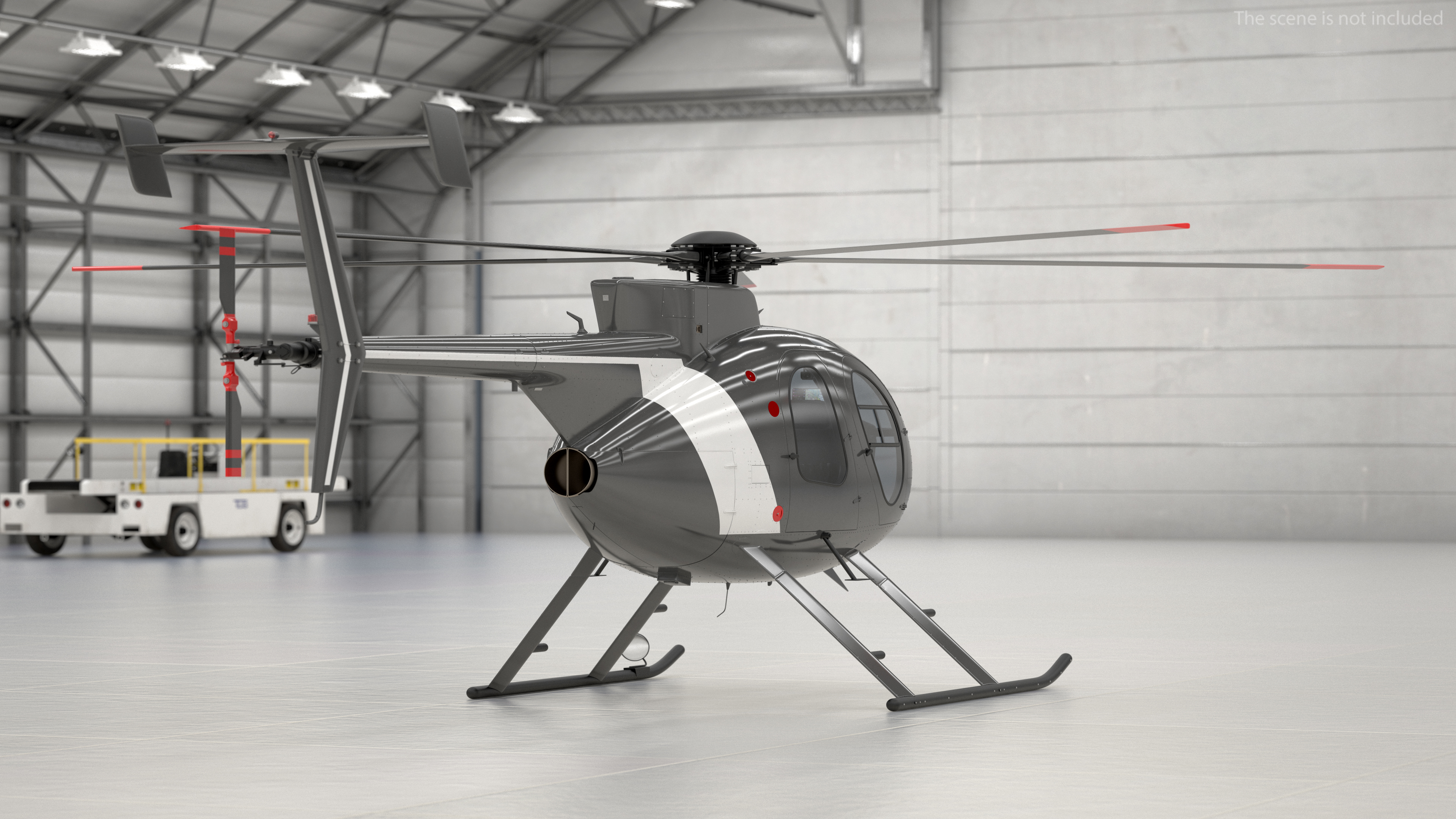 3D model Light Utility Civilian Helicopter Rigged