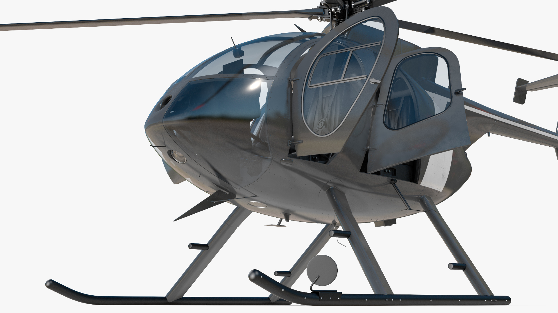 3D model Light Utility Civilian Helicopter Rigged