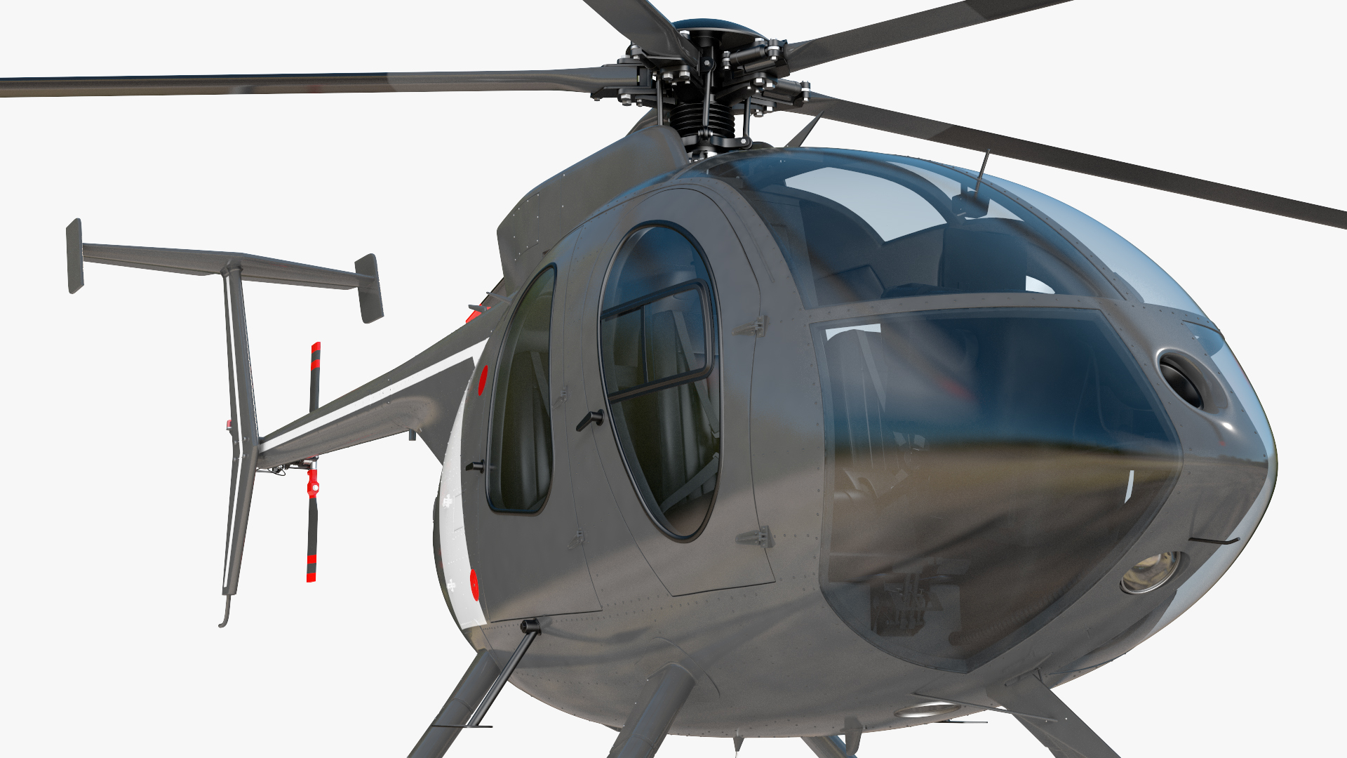 3D model Light Utility Civilian Helicopter Rigged