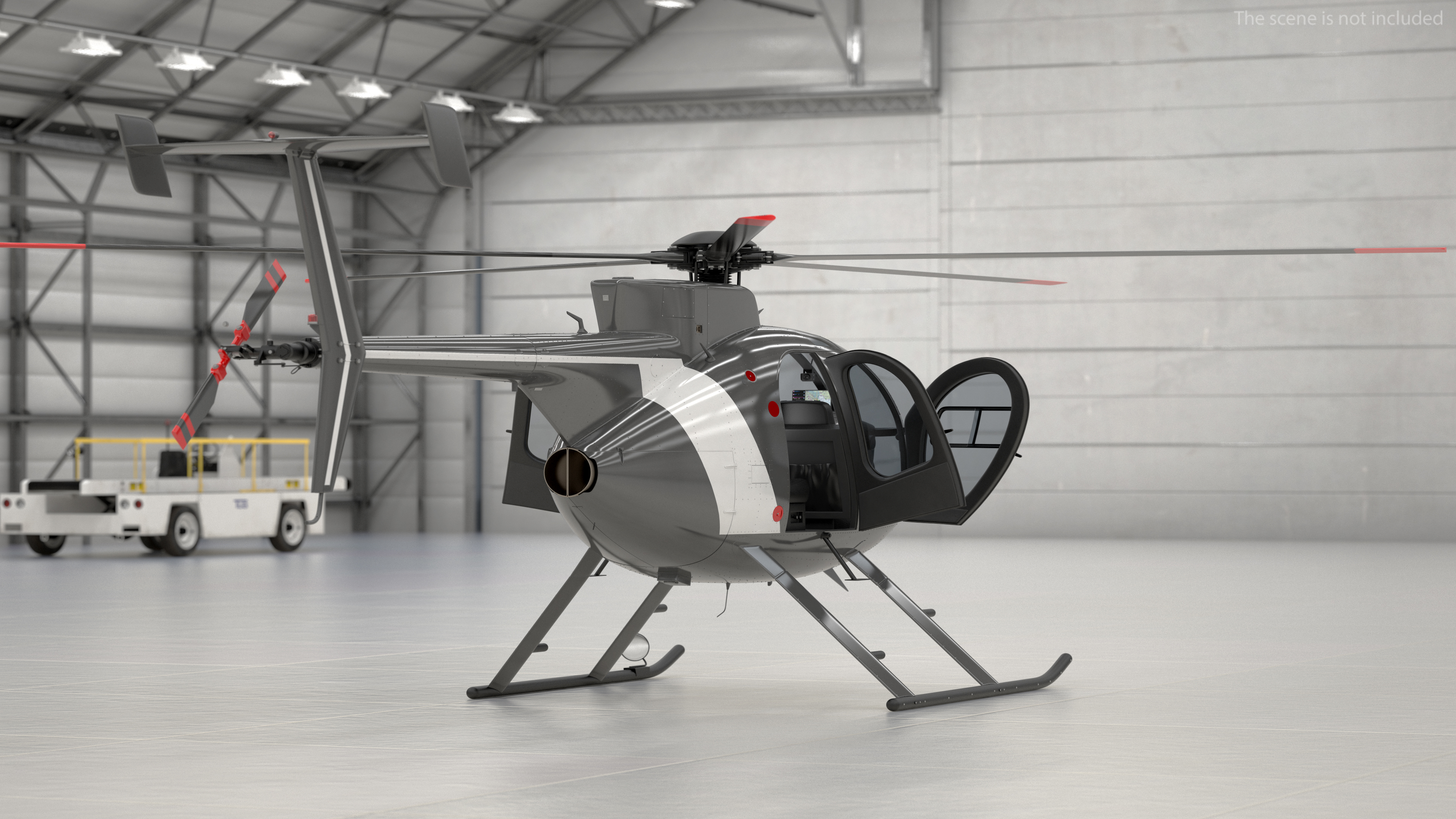 3D model Light Utility Civilian Helicopter Rigged