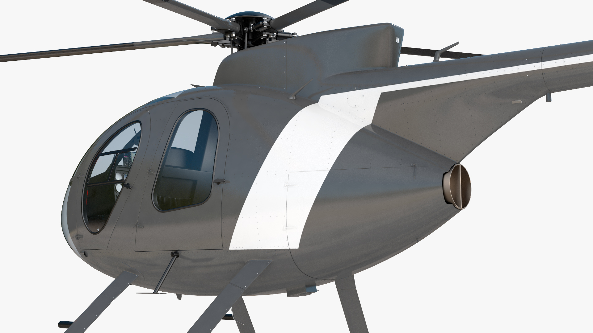 3D model Light Utility Civilian Helicopter Rigged