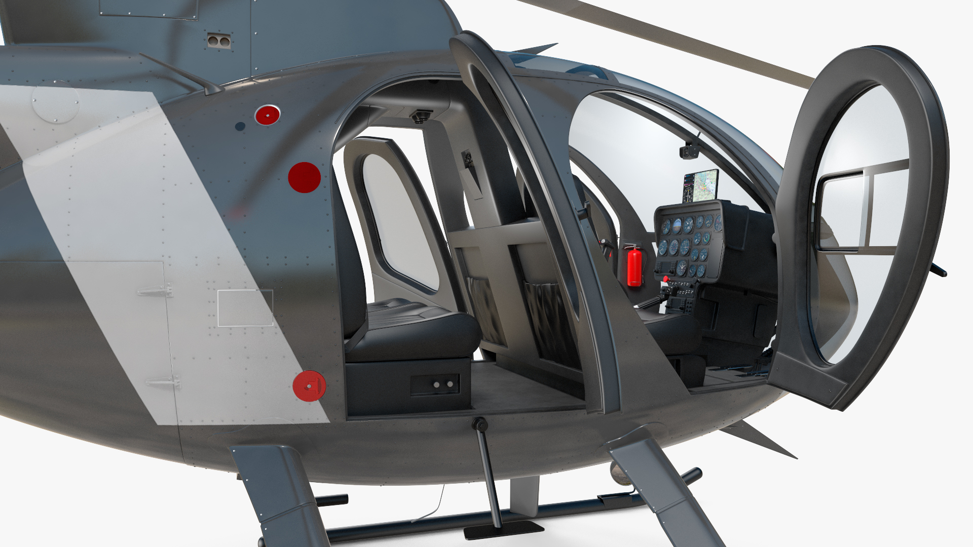 3D model Light Utility Civilian Helicopter Rigged