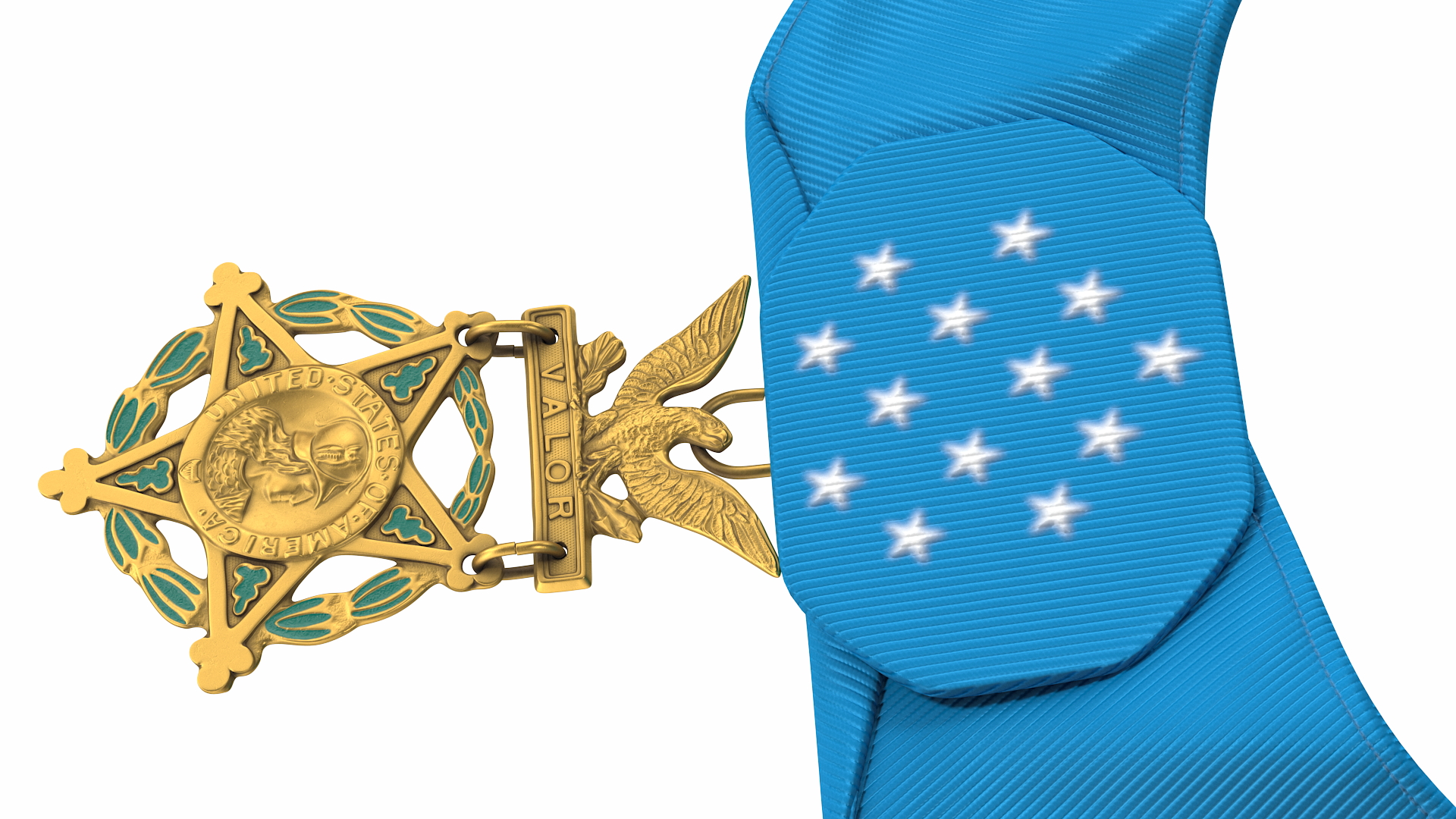 US Army Medal of Honor Worn 3D