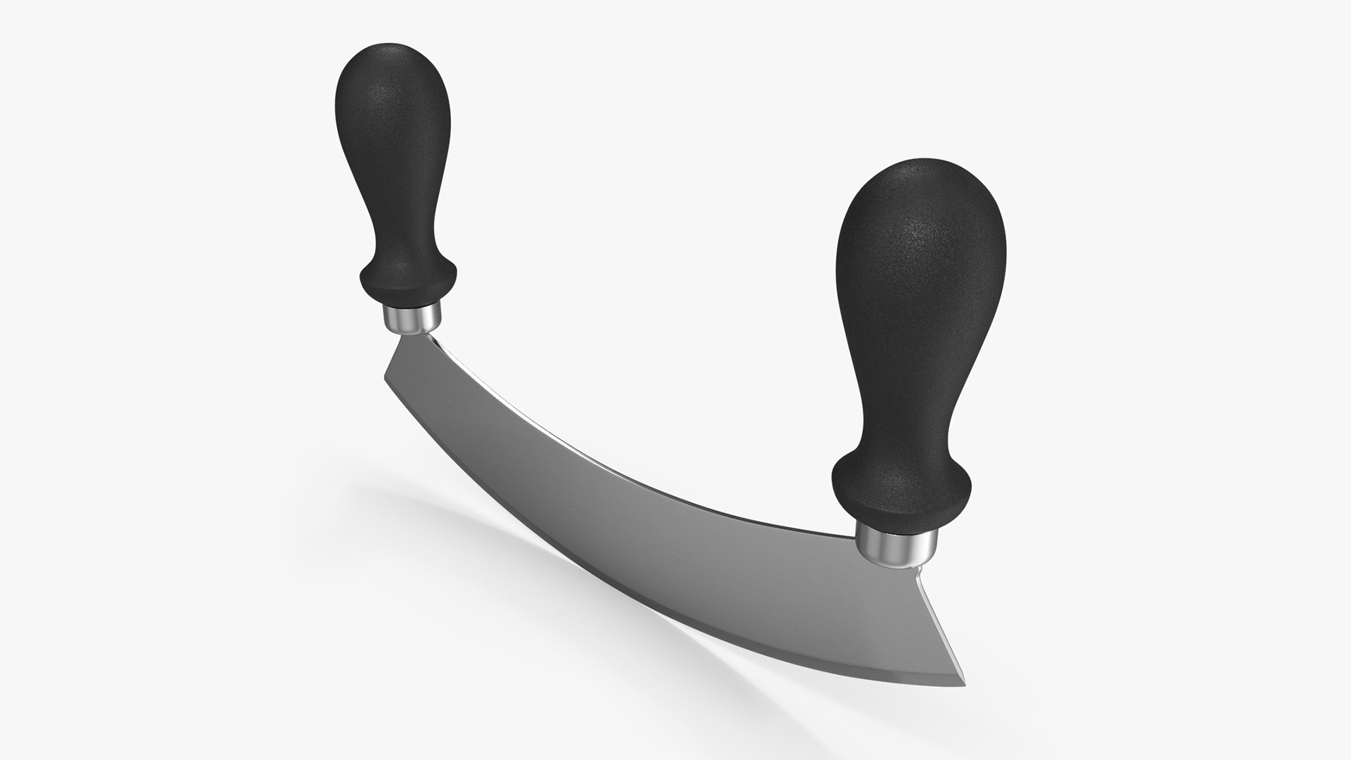 Mezzaluna with One Blade and Plastic Handles 3D model