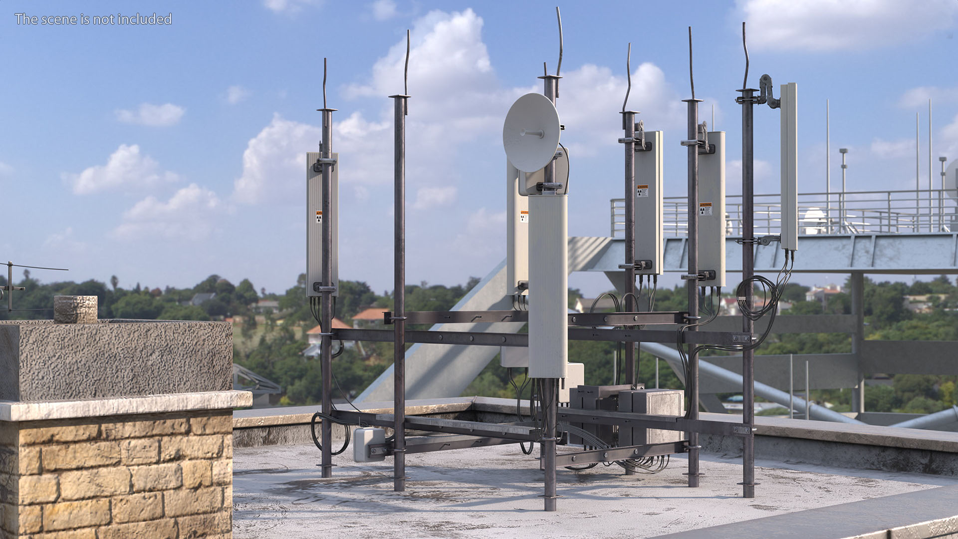 3D Industrial Cell Tower Equipment