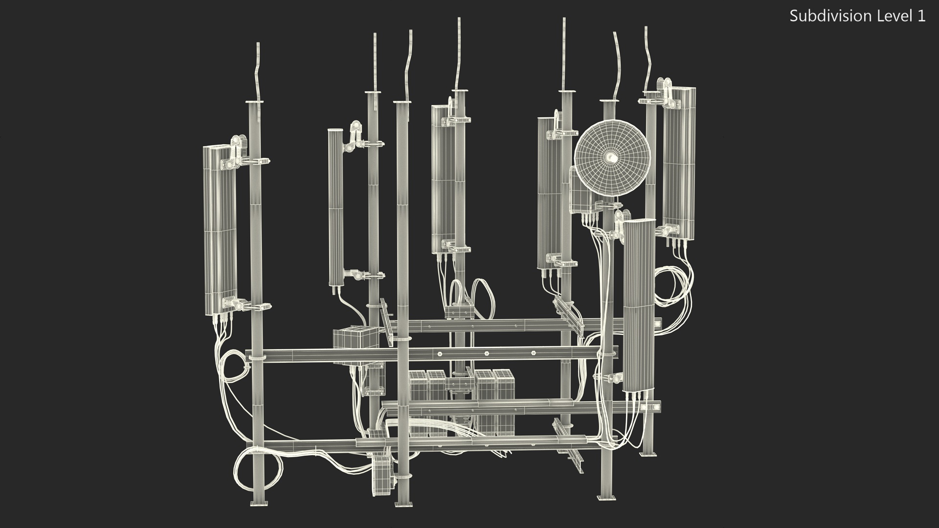 3D Industrial Cell Tower Equipment