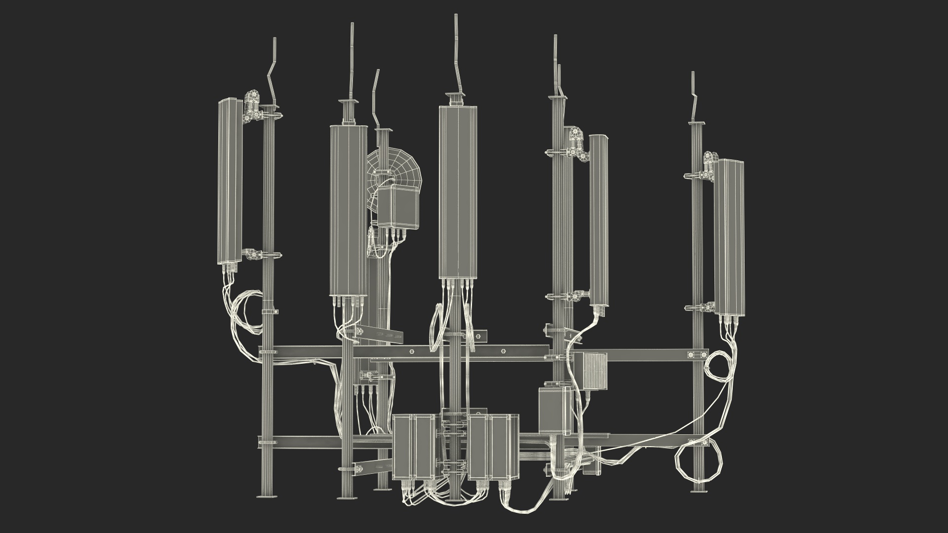 3D Industrial Cell Tower Equipment