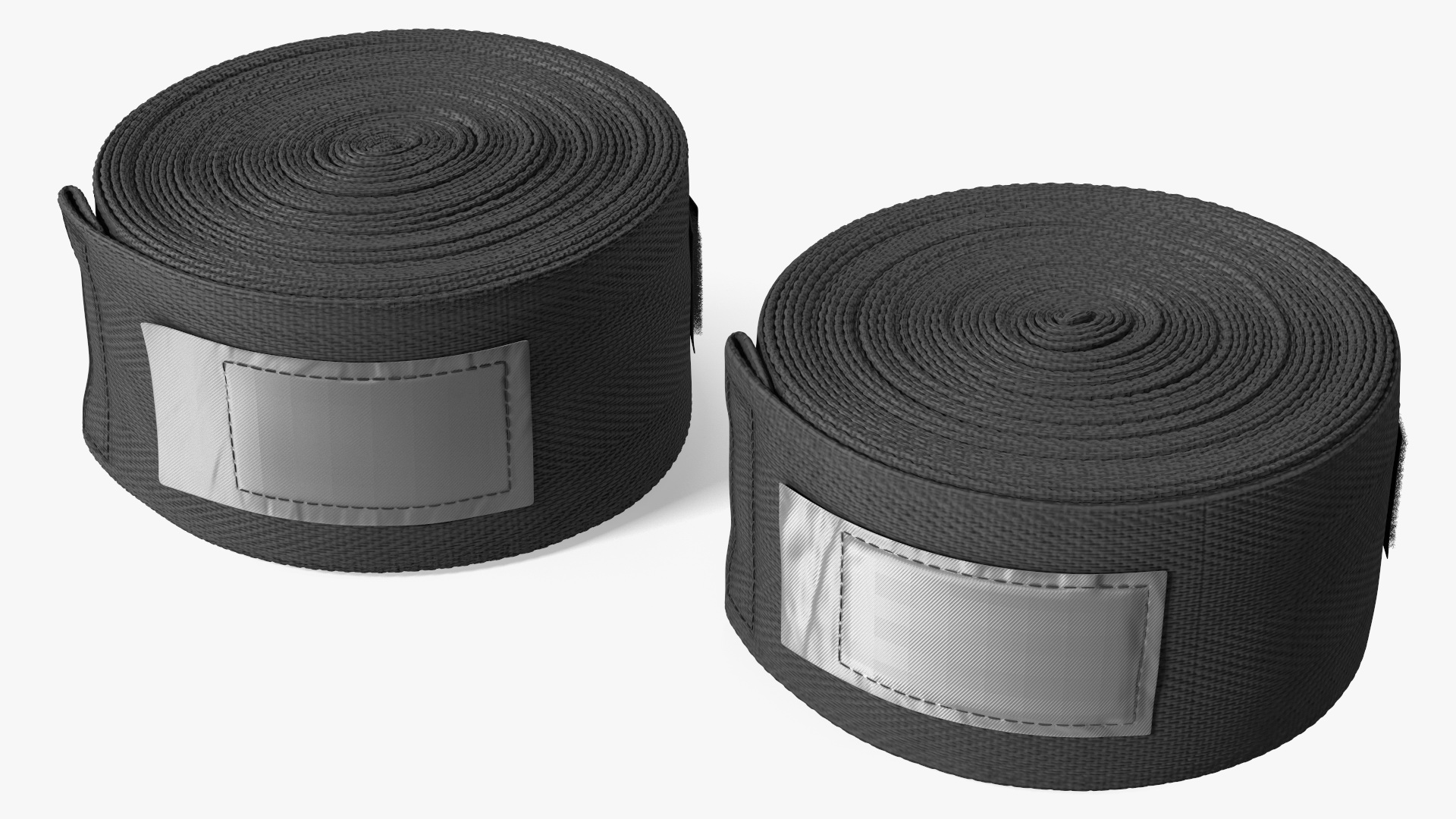 Black Boxing Hand Wrap 2 Rolls Fur 3D model