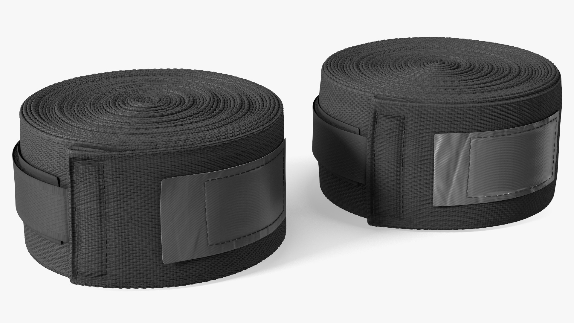 Black Boxing Hand Wrap 2 Rolls Fur 3D model