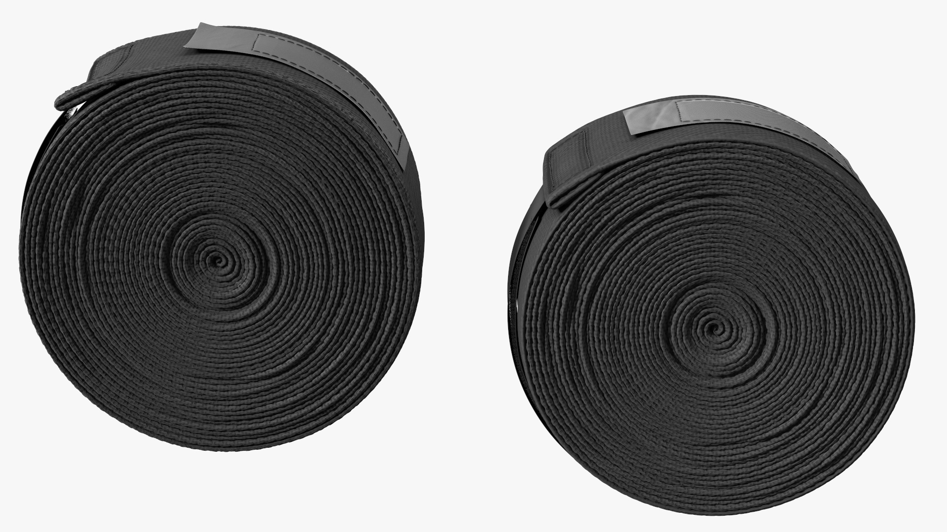 Black Boxing Hand Wrap 2 Rolls Fur 3D model