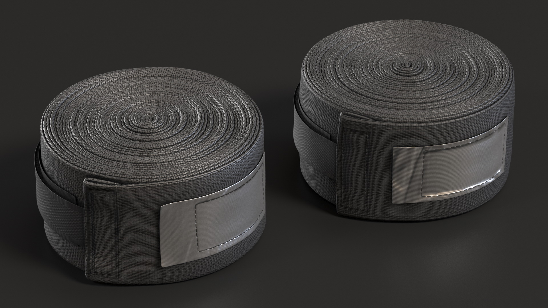 Black Boxing Hand Wrap 2 Rolls Fur 3D model