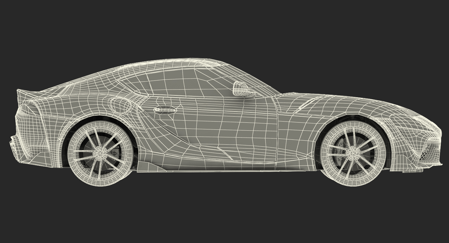 3D Toyota Supra 2019 Simple Interior model