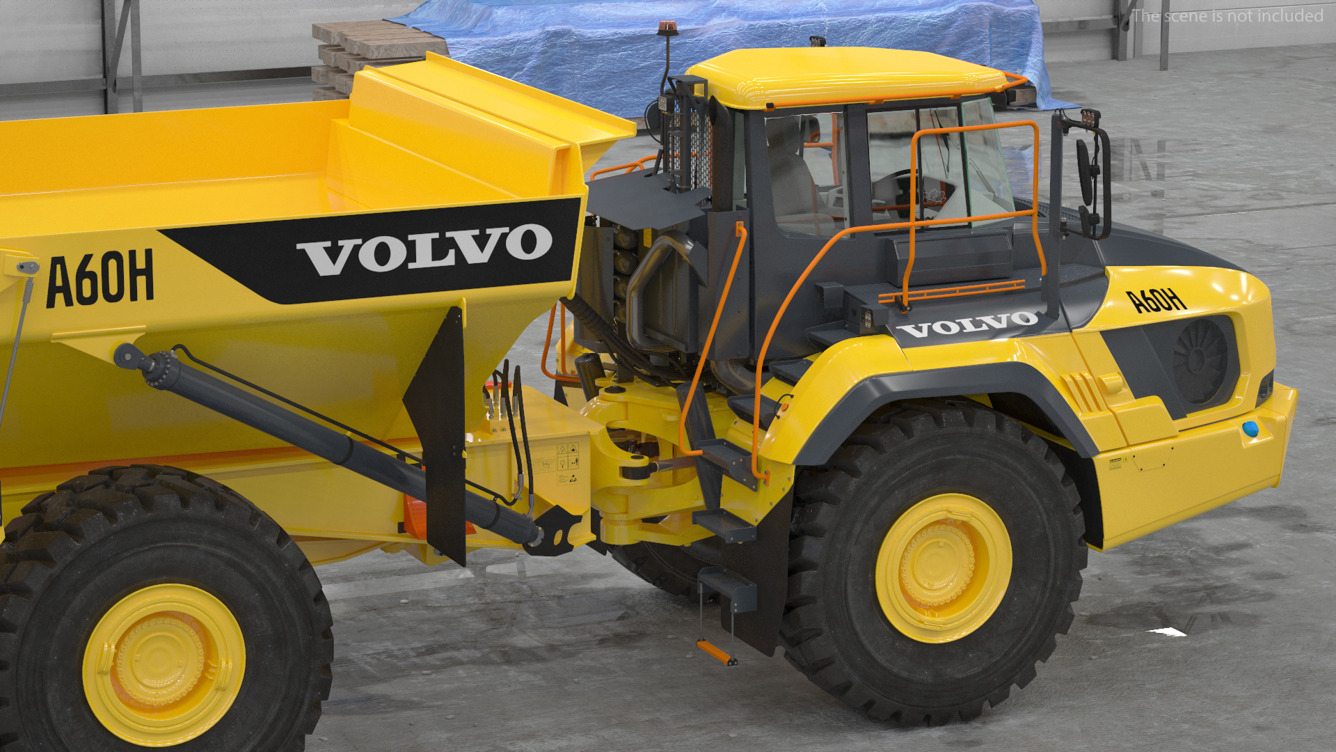 3D Volvo A60H Truck Rigged model