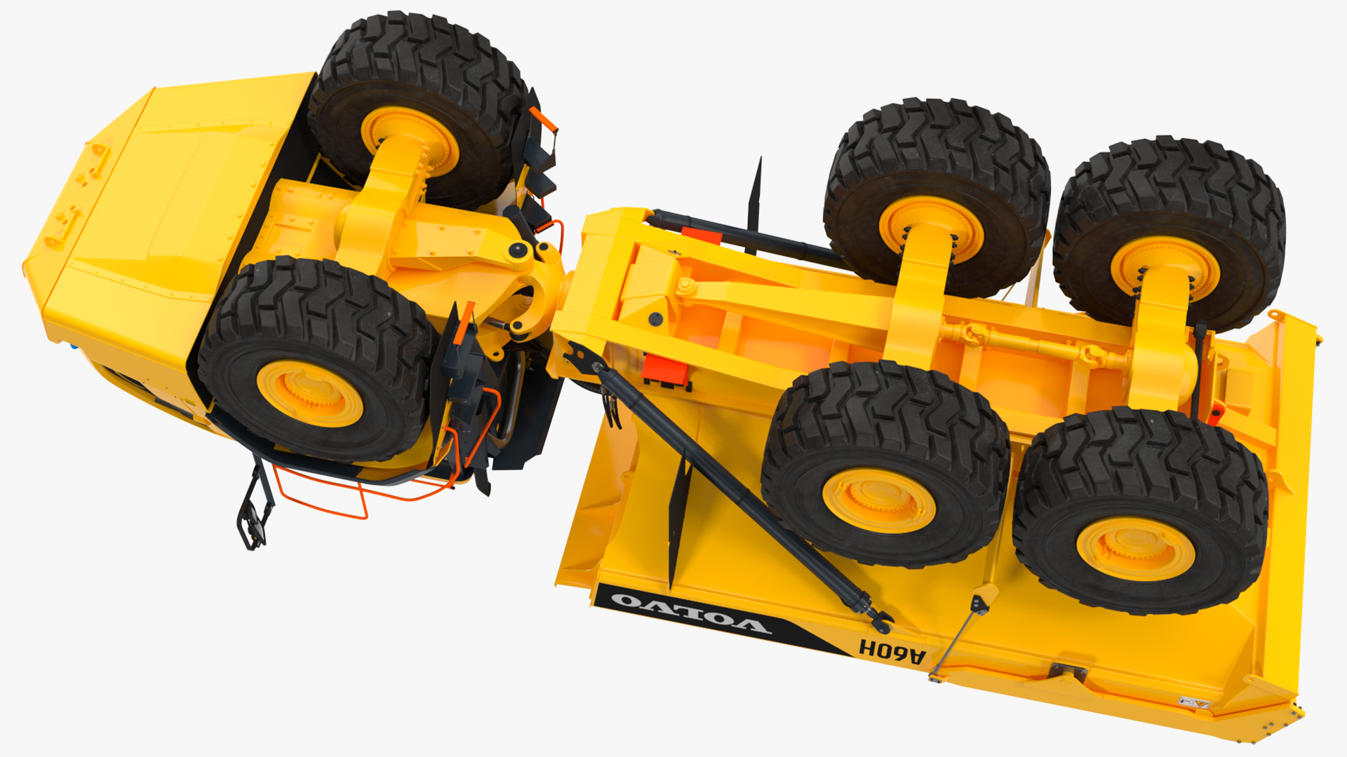 3D Volvo A60H Truck Rigged model