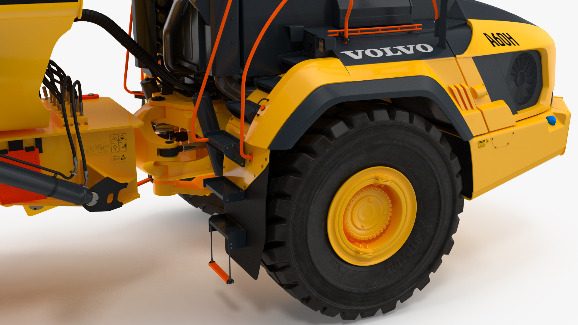 3D Volvo A60H Truck Rigged model