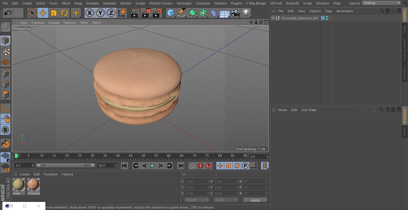 Chocolate Macaron 3D