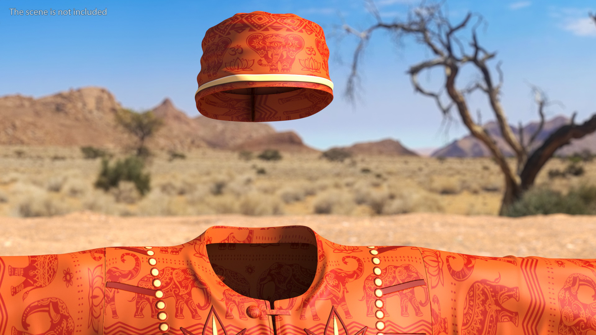 3D model Clothes Set Traditional African Style for Men