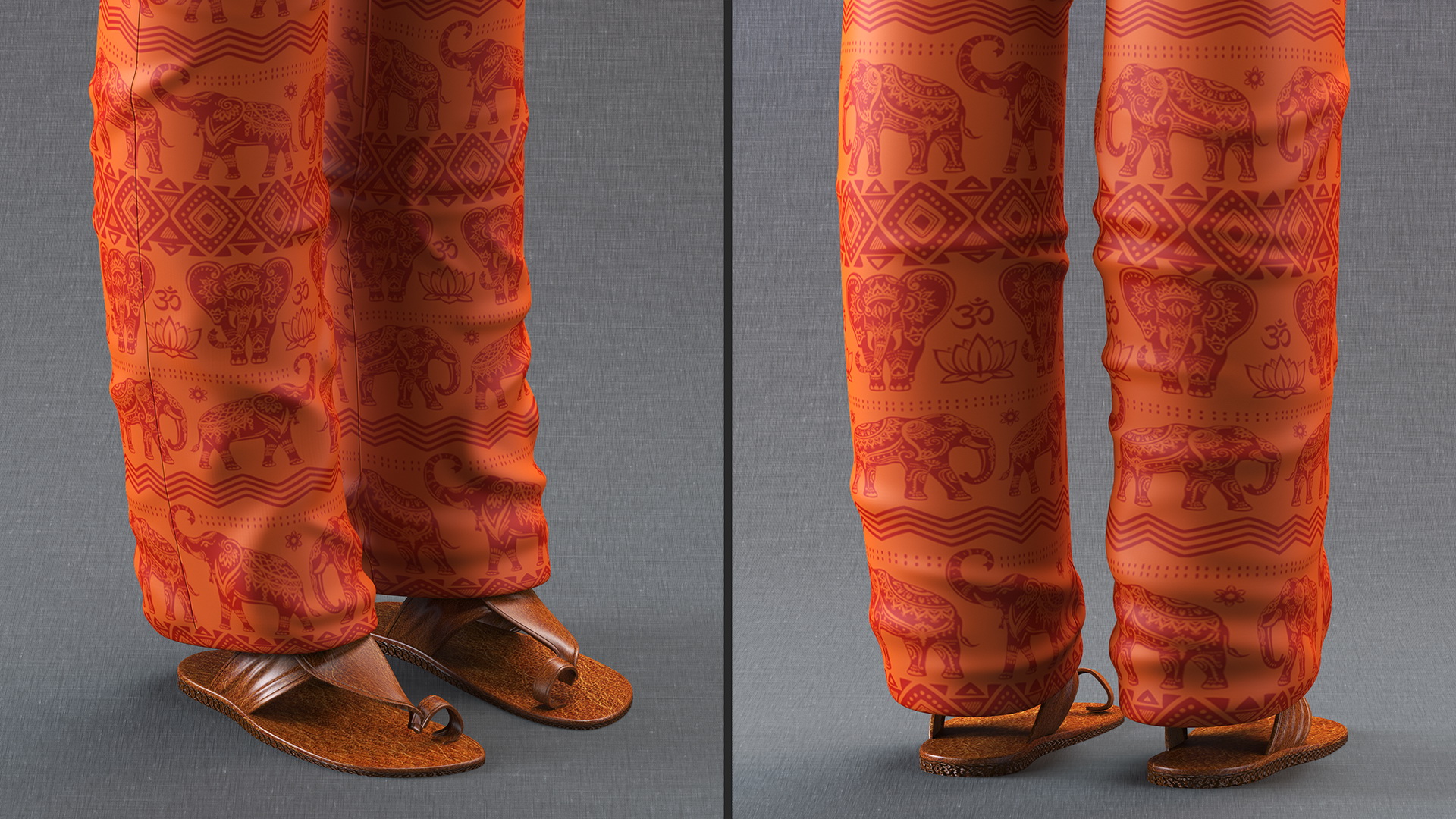 3D model Clothes Set Traditional African Style for Men